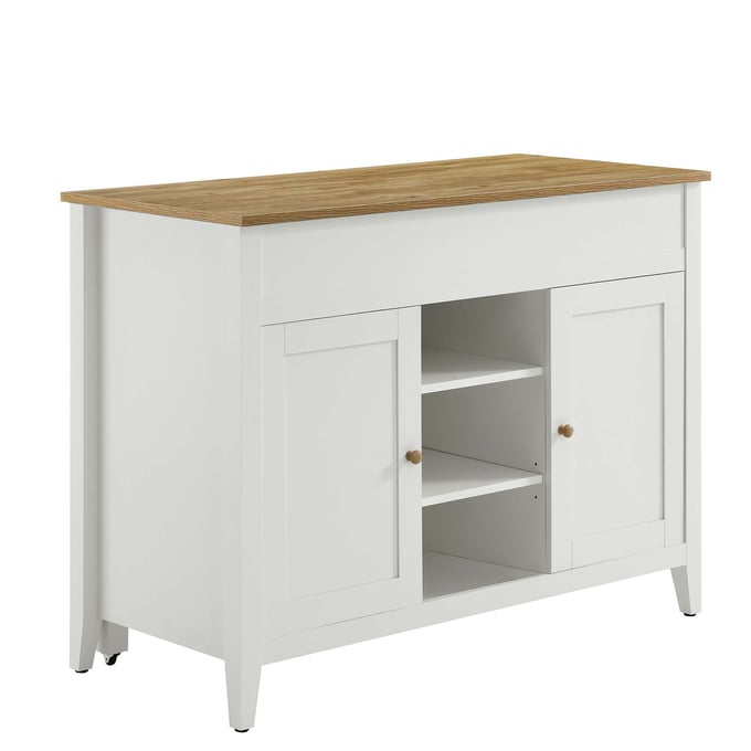 Modway Furniture Garland Oak White Kitchen Island EEI-6727-OAK-WHI