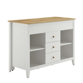 Modway Furniture Farmstead Oak White Kitchen Island