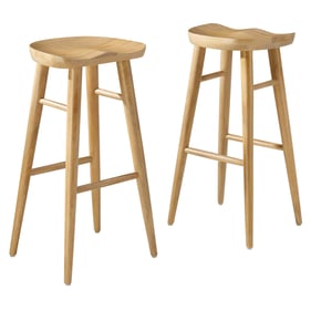 2 Modway Furniture Saville Oak Backless Bar Stools