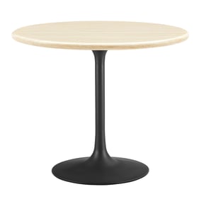 Modway Furniture Lippa Black Travertine 36 Inch Round Dining Table