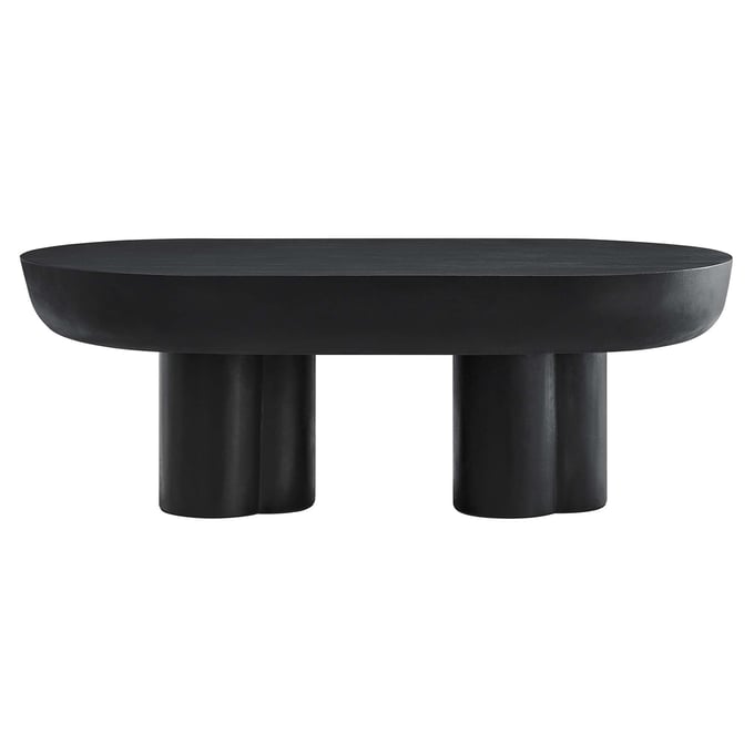 Modway Furniture Caspian Black Oval Coffee Table EEI-6763-BLK