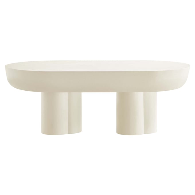 Modway Furniture Caspian White Oval Coffee Table EEI-6763-WHI