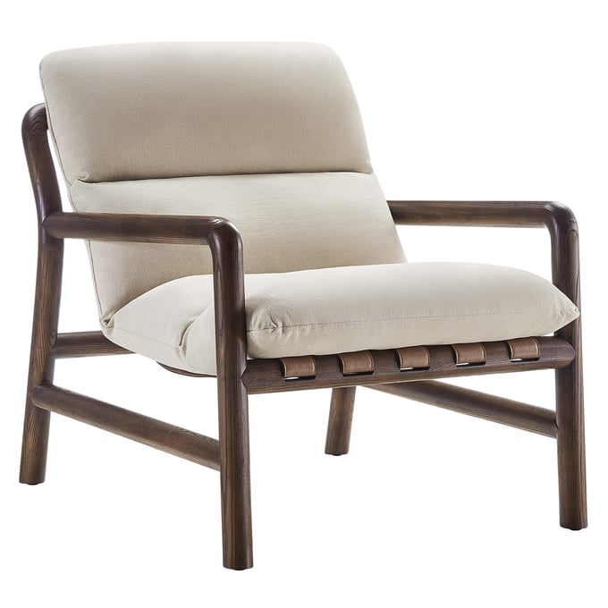 Modway Furniture Paxton Walnut Dune Fabric Sling Chair EEI-6766-DUN-WAL