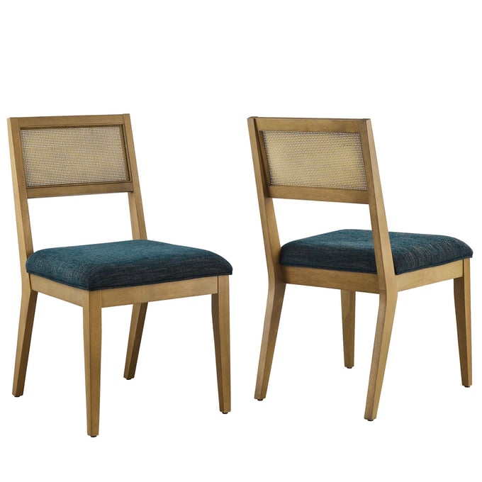 2 Modway Furniture Nimba Azure Fabric Dining Chairs EEI-6781-FRO-HEA