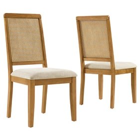 2 Modway Furniture Arlo Natural Light Beige Dining Side Chairs