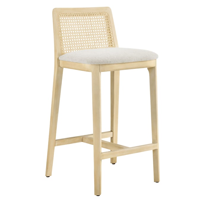 Modway Furniture Monarch Antique White Natural Ivory Counter Stool EEI-6845-AQW-NAT-HEI