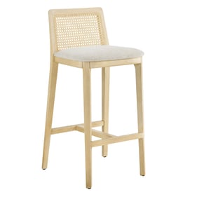 Modway Furniture Monarch Antique White Natural Ivory Bar Stool