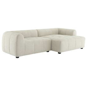 Modway Furniture Liana Linen Right Facing Modular Sofa with Chaise