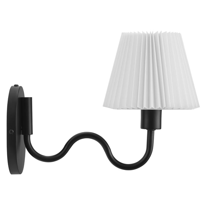 Modway Furniture Wave Black Squiggle Arm Wall Sconce EEI-6873-BLK