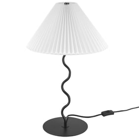 Modway Furniture Wave Black Squiggle Table Lamp