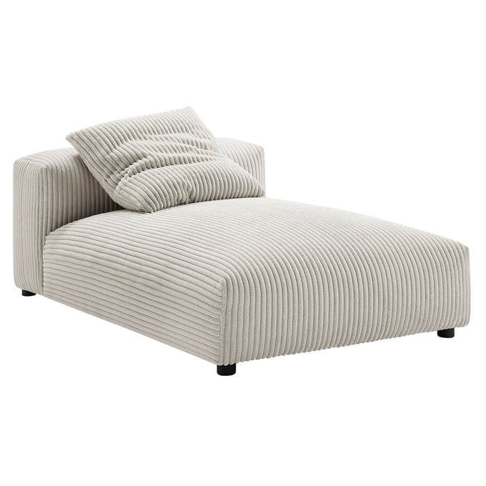 Modway Furniture Solace Almond Corduroy Modular Armless Chaise Lounge EEI-6886-ALM