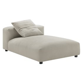 Modway Furniture Solace Linen Fabric Modular Armless Chaise Lounge