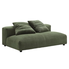 Modway Furniture Solace Fern Corduroy Modular Armless Loveseat