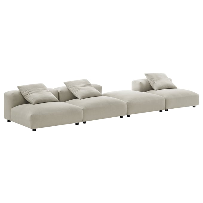 Modway Furniture Solace Linen Fabric 4pc Modular Sectional EEI-7027-LIN