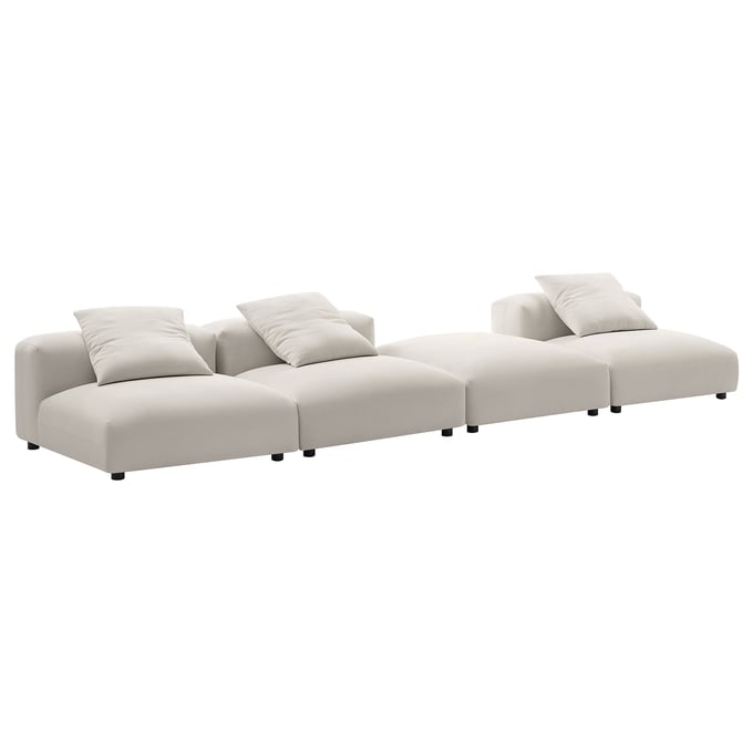 Modway Furniture Solace Salt Fabric 4pc Modular Sectional EEI-7027-SAL