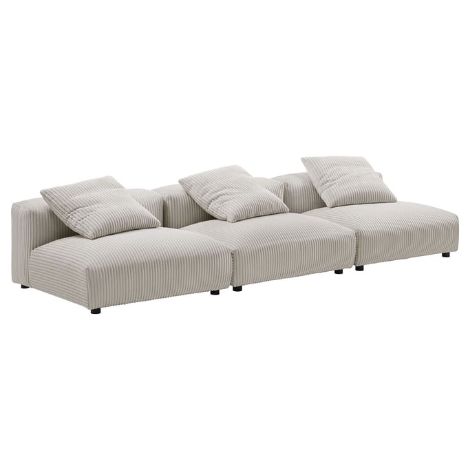 Modway Furniture Solace Almond Corduroy 3pc Modular Sofa EEI-7034-ALM