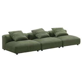 Modway Furniture Solace Fern Corduroy 3pc Modular Sofa