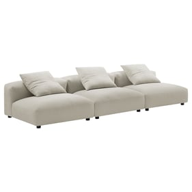 Modway Furniture Solace Linen Fabric 3pc Modular Sofa