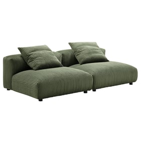 Modway Furniture Solace Fern Corduroy 2pc Modular Sofa