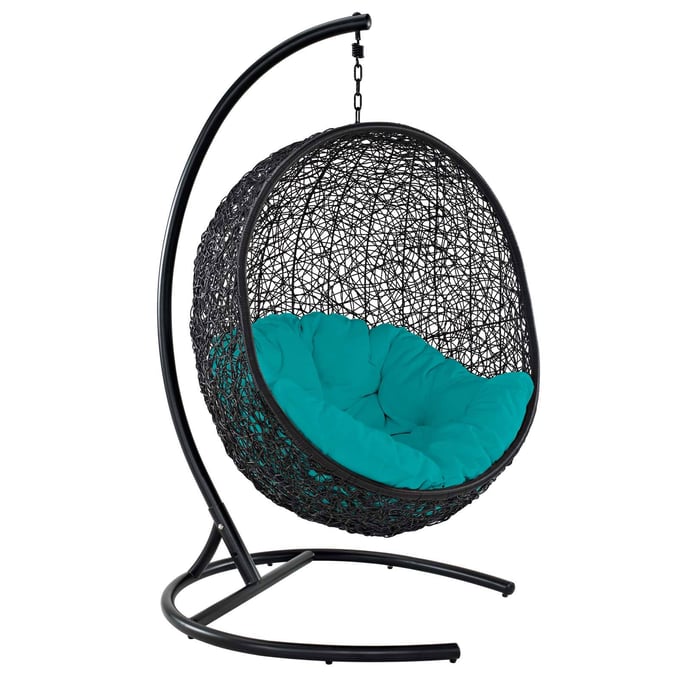 Modway Furniture Encase Turquoise Swing Outdoor Patio Lounge Chair EEI-739-TRQ-SET