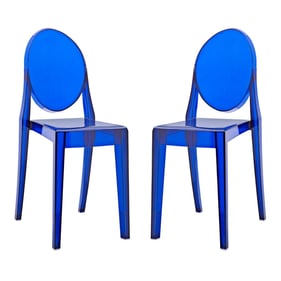 2 Modway Furniture Casper Blue Dining Chairs