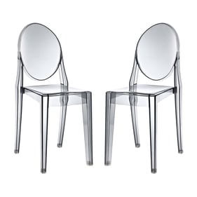 2 Modway Furniture Casper Smoke Dining Chairs