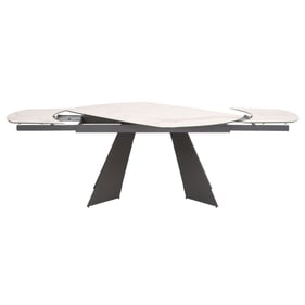 Essentials For Living Torque Matte Dark Gray White Dining Table