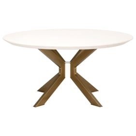 Essentials For Living Industry Ivory White Wash Round Dining Table