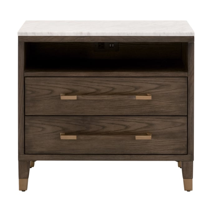 Essentials For Living Cambria Dutch Brown Oak Nightstand EFL-5250-DB-OAK-BIA