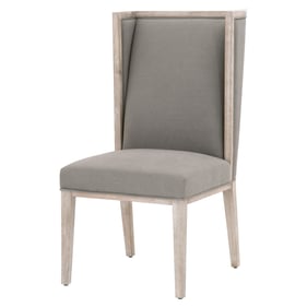 2 Essentials For Living Martin Peyton Slate Natural Gray Wing Chairs