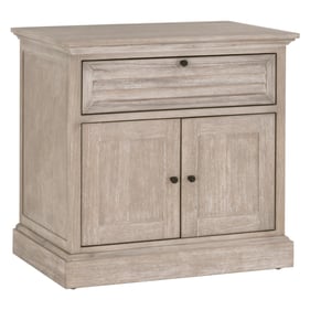 Essentials For Living Eden Natural Gray 1 Drawer and 2 Door Nightstand