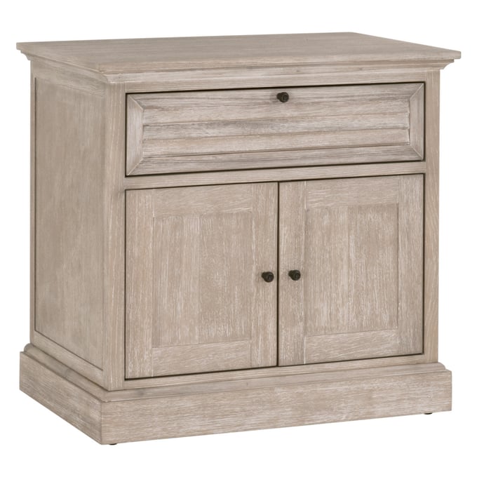 Essentials For Living Eden Natural Gray 1 Drawer and 2 Door Nightstand EFL-6053-NG