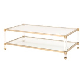 Essentials For Living Nouveau Lucite Clear Coffee Table