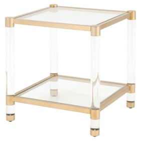 Essentials For Living Nouveau Lucite Clear End Table