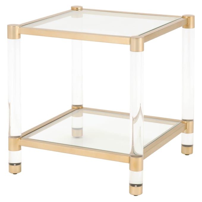 Essentials For Living Nouveau Lucite Clear End Table EFL-6074-BBRS-CLR