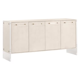 Essentials For Living Sonia White Shagreen Media Sideboard