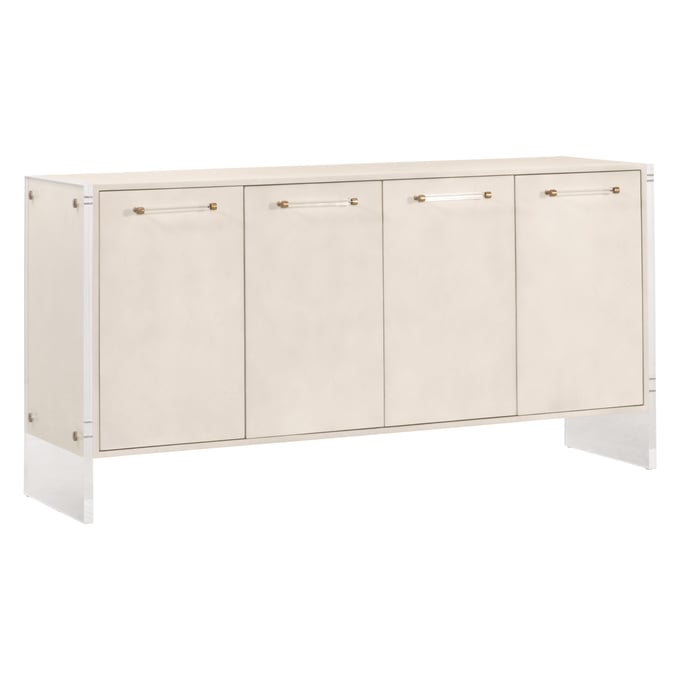 Essentials For Living Sonia White Shagreen Media Sideboard EFL-6110-WHT-SHG-BBRS