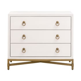 Essentials For Living Strand Pearl Shagreen 3 Drawer Nightstand