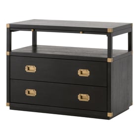 Essentials For Living Bradley Brushed Black 2 Drawer Nightstand