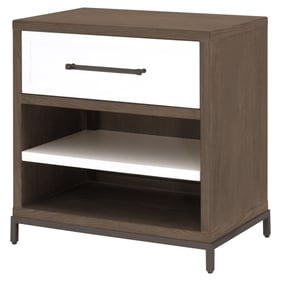 Essentials For Living Wrenn Brown Matte White Nightstand