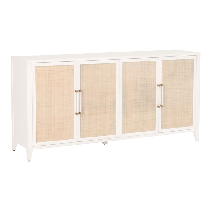 Essentials For Living Holland Matte White Natural Media Sideboard EFL-6142-WHT-NAT