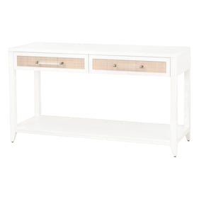 Essentials For Living Holland Matte White Natural Console Table