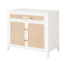 Essentials For Living Holland Matte White Natural 2 Doors Chest