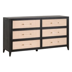 Essentials For Living Holland Brushed Black Natural Double Dresser