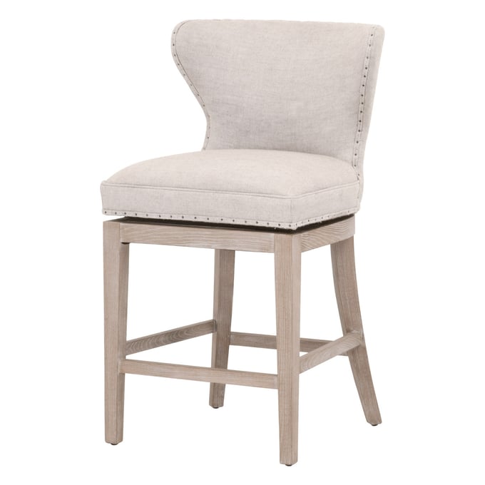 Essentials For Living Milton Natural Gray Bisque Swivel Counter Stool EFL-6421-CSUP-BIS-BT-NG