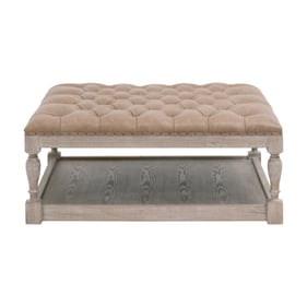 Essentials For Living Townsend Natural Gray Ash Tufted Coffee Table