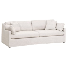 Essentials For Living Lena Espresso Bisque 95 Inch Slope Arm Slipcover Sofa