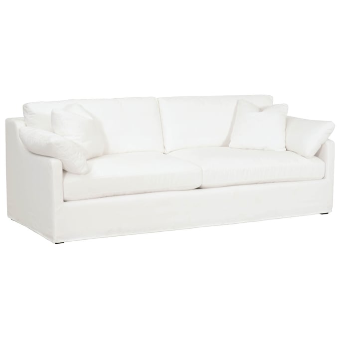 Essentials For Living Lena Espresso Pearl 95 Inch Slope Arm Slipcover Sofa EFL-6603-3-LPPRL