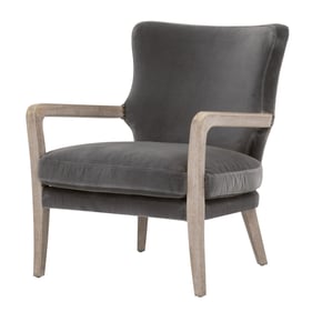 Essentials For Living Calvin Dark Dove Velvet Club Chair