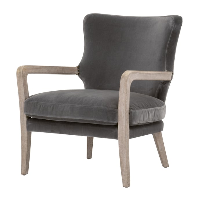 Essentials For Living Calvin Dark Dove Velvet Club Chair EFL-6645-DDOV-GLD-NG